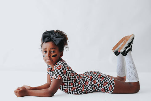 checkered-football-dream-short-set Dream-Big-Little-Co-pajama-baby-blanket